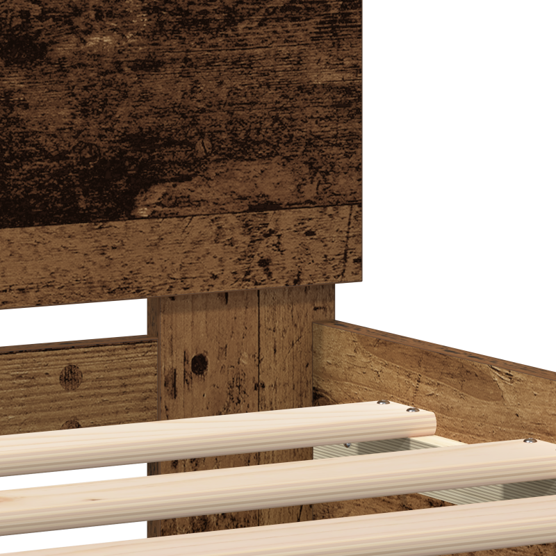 Bettgestell aus Holzwerkstoff Alte Holzoptik Holzwerkstoff