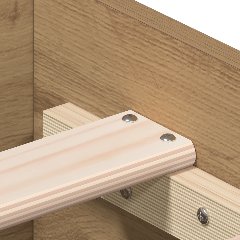 Bettgestell Artisan Eiche 90x200 cm Spanplatte