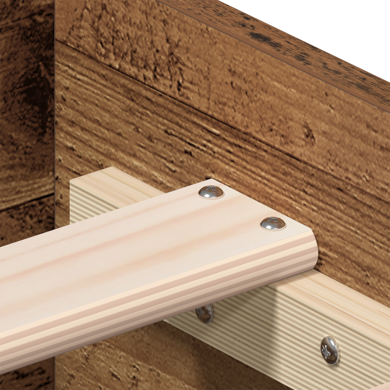 Bettgestell Alteiche 90x190 cm Engineered Wood