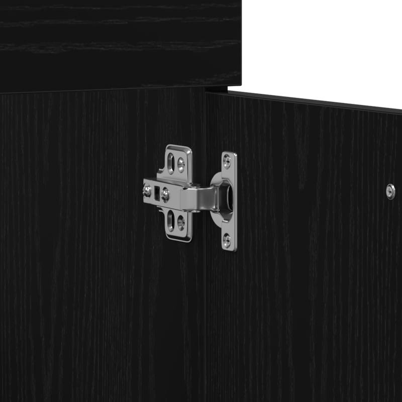 3-teilige Badezimmermöbel Set Schwarze Eiche Holzwerkstoff