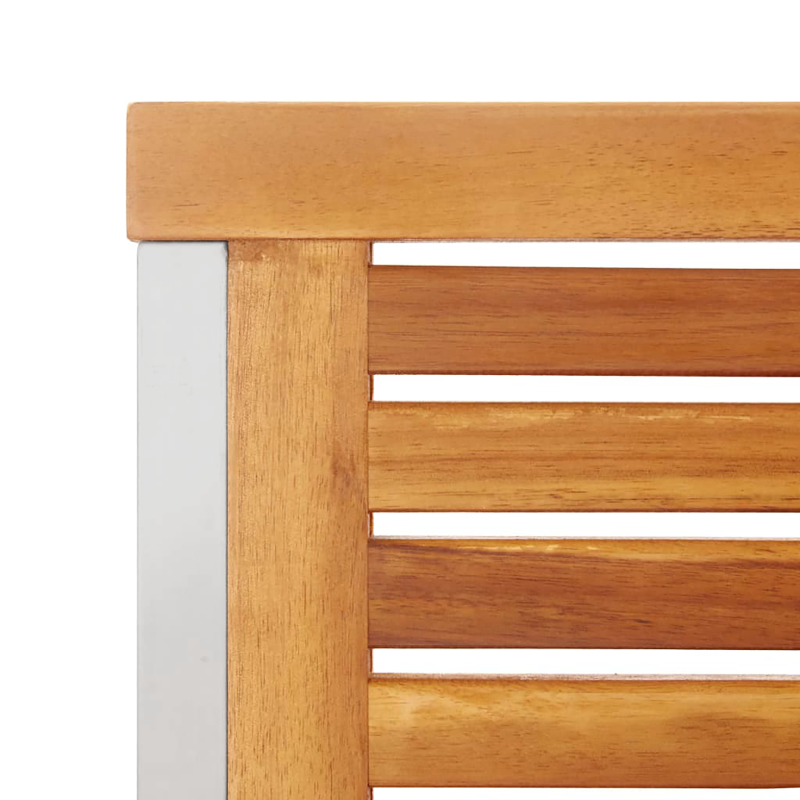 7-teiliges Garten-Essset aus massivem Holz Akazie