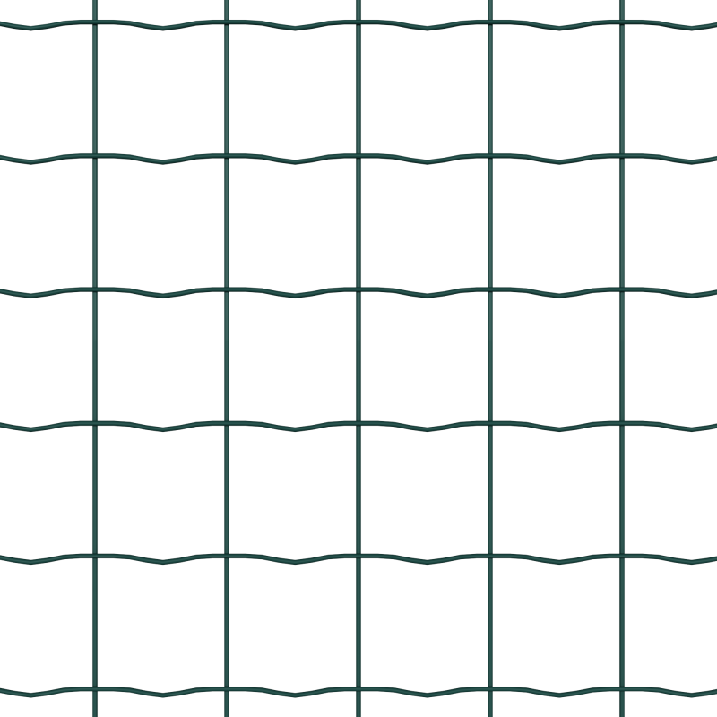 Gartenzaunset Set von 2 Grün PVC-beschichtetes Metall