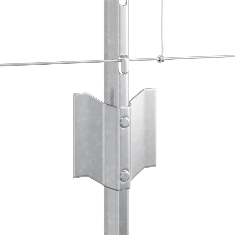 Zaunpfosten 11 Stück U-Profil 80 cm feuerverzinkter Stahl