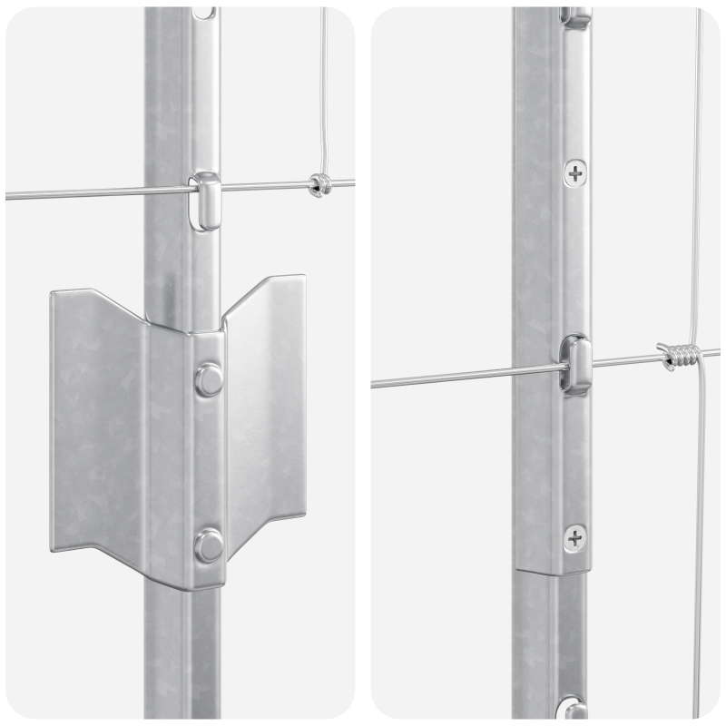 Zaunpfosten 22 Stück U-Kanal 100 cm verzinkter Stahl