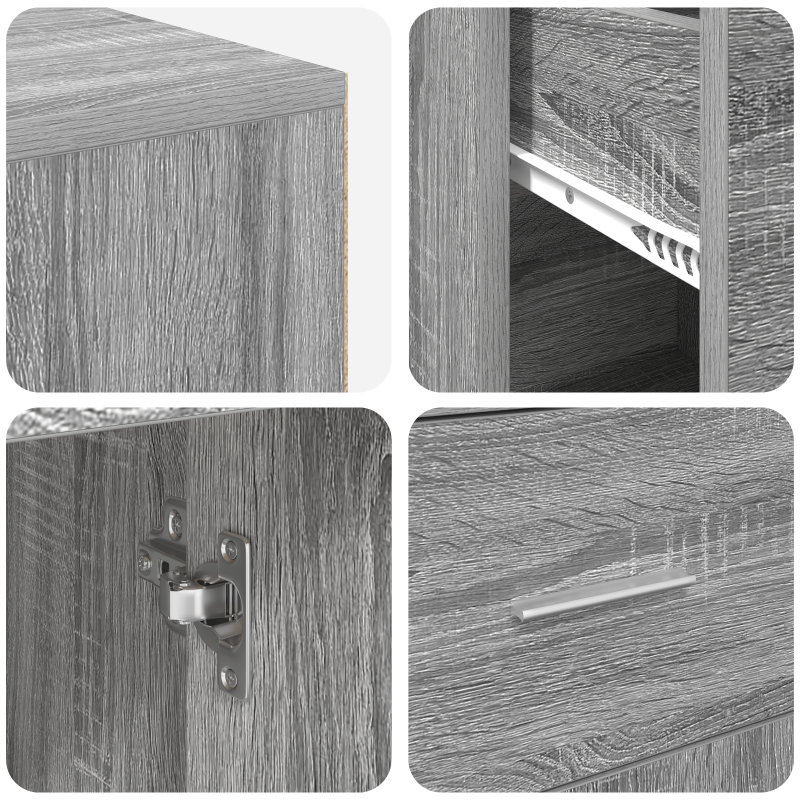 Eckschreibtisch Grau Sonoma 102x88x75 cm Spanplatte