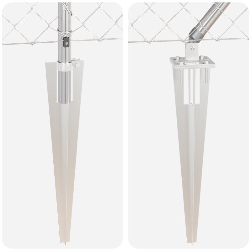 Kettenschalung Set aus 2 Verzinkter Stahl 25 x 0,8 m Robust