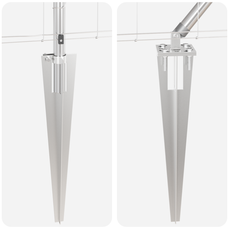 Feldzaun 0,8x50 m Galvanisierter Stahl