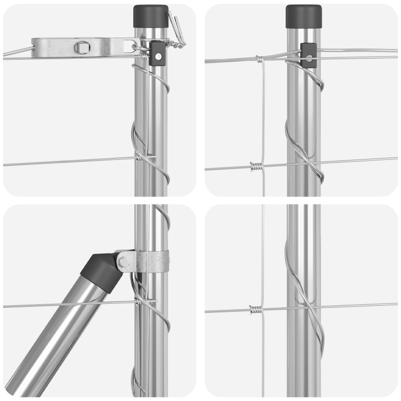 Feldzaun 1x50 m Verzinkter Stahl