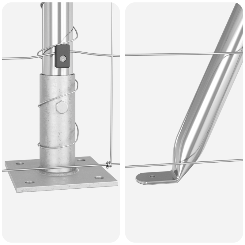 Feldzaun 0,8x100 m verzinkter Stahl