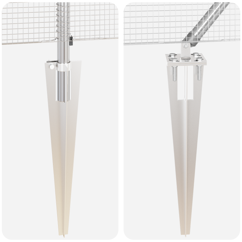 Geschweißter Drahtzaun mit 13 Pfosten 1,5x25 m galvanisierter Stahl