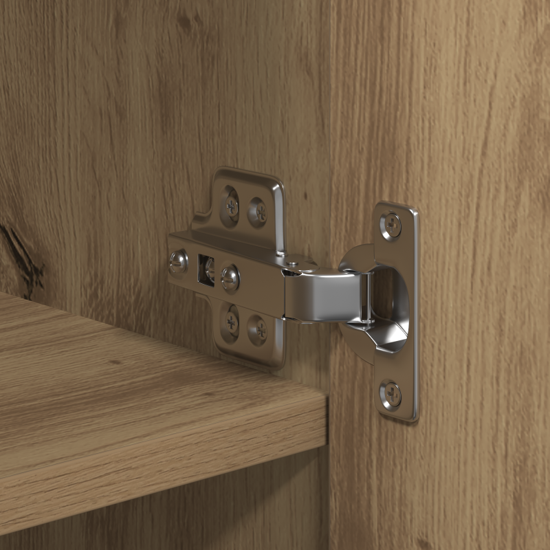 Schiebetür mit Hardware-Set ORKDALMassivholz & Glas