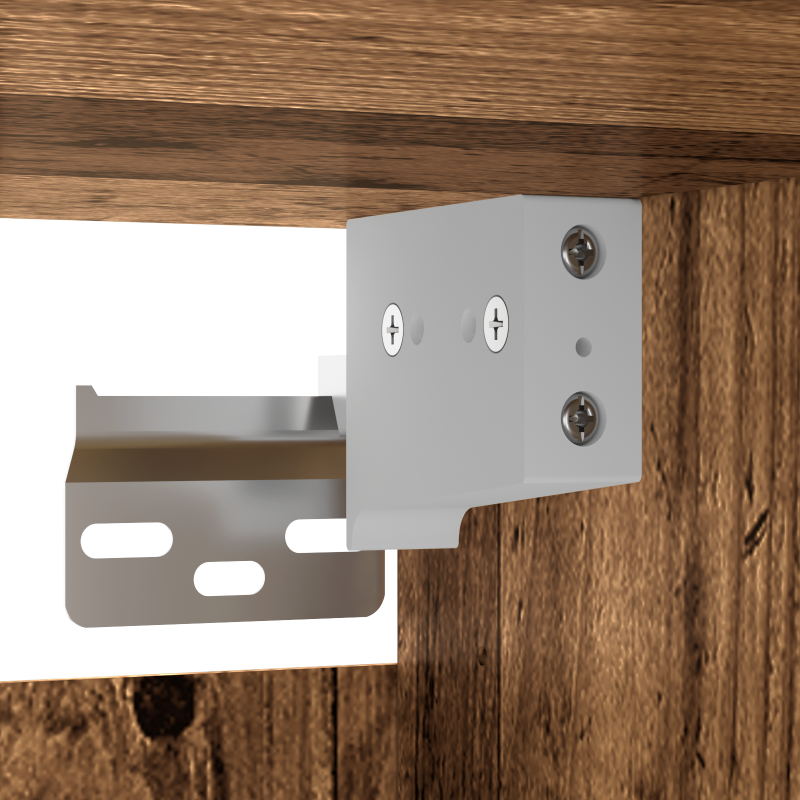 Wandmontierte Schränke 2 Stück Altholz 69.5x34x90 cm Massivholz