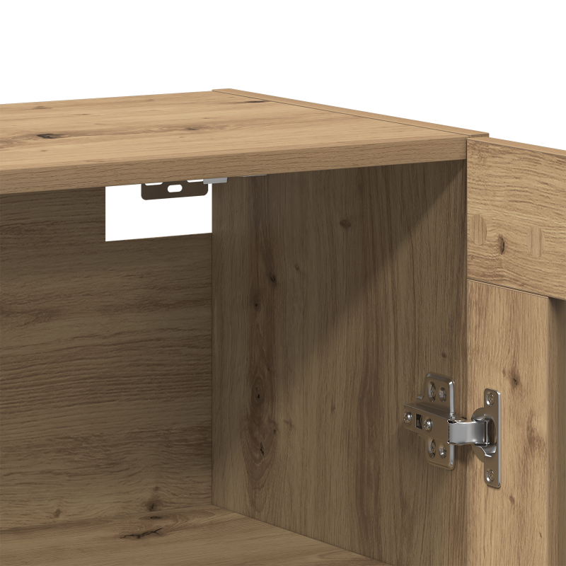 Wandmontierte Schränke 2 Stück Artisan Eiche 69,5x34x90 cm MDF