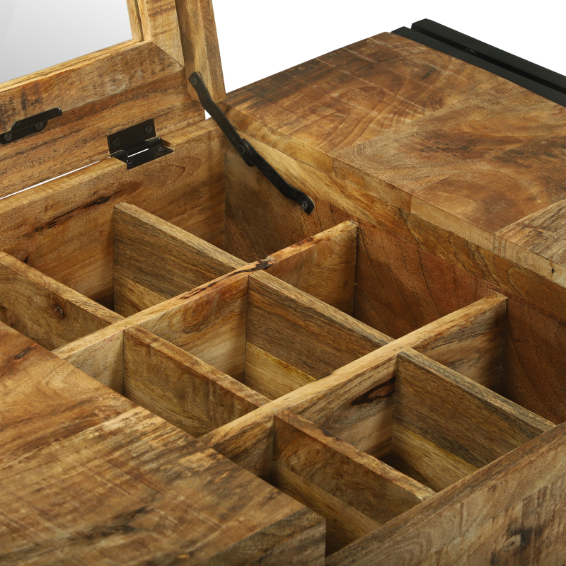 Schminktisch 90x50x75 cm Massivholz Mango