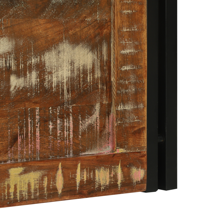 Aufbewahrungskiste bunt 80x50x50 cm aus solidem recyceltem Holz