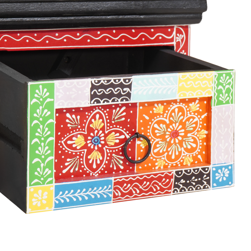 Wandmontierter TV-Schrank 60x30x24 cm Massivholz Grobe Mango