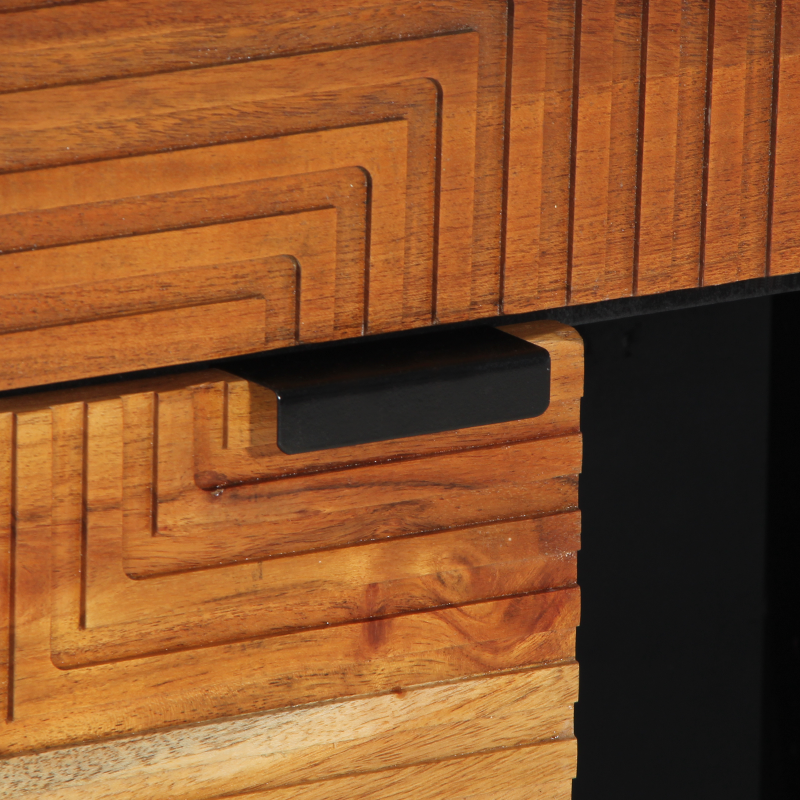 Sideboard 80x33x75 cm Massivholz Akazie