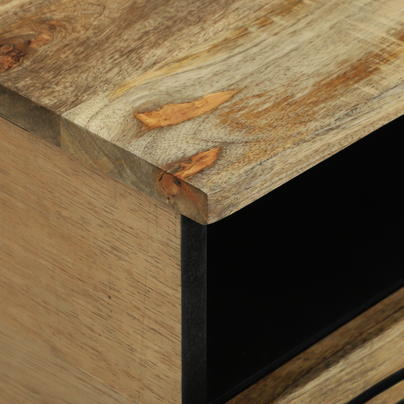 Couchtisch 80x54x40 cm aus massivem Mangoholz