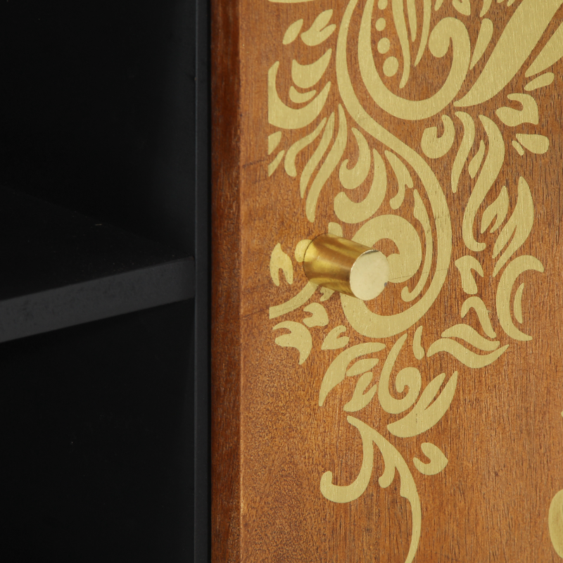 TV-Schrank 105x33x46 cm Massivholz Mango