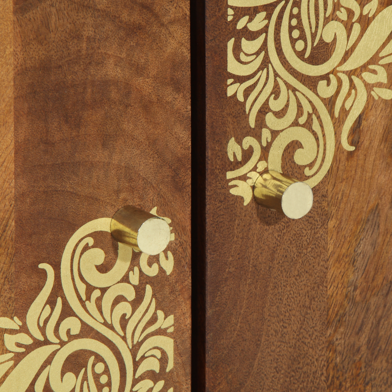 Sideboard Honigbraun Massivholz Akazie 60 x 33 x 75 cm Sideboard