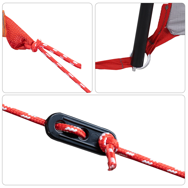 Campingzelt mit Fenstern Grau und Orange 12-Personen Wasserdicht