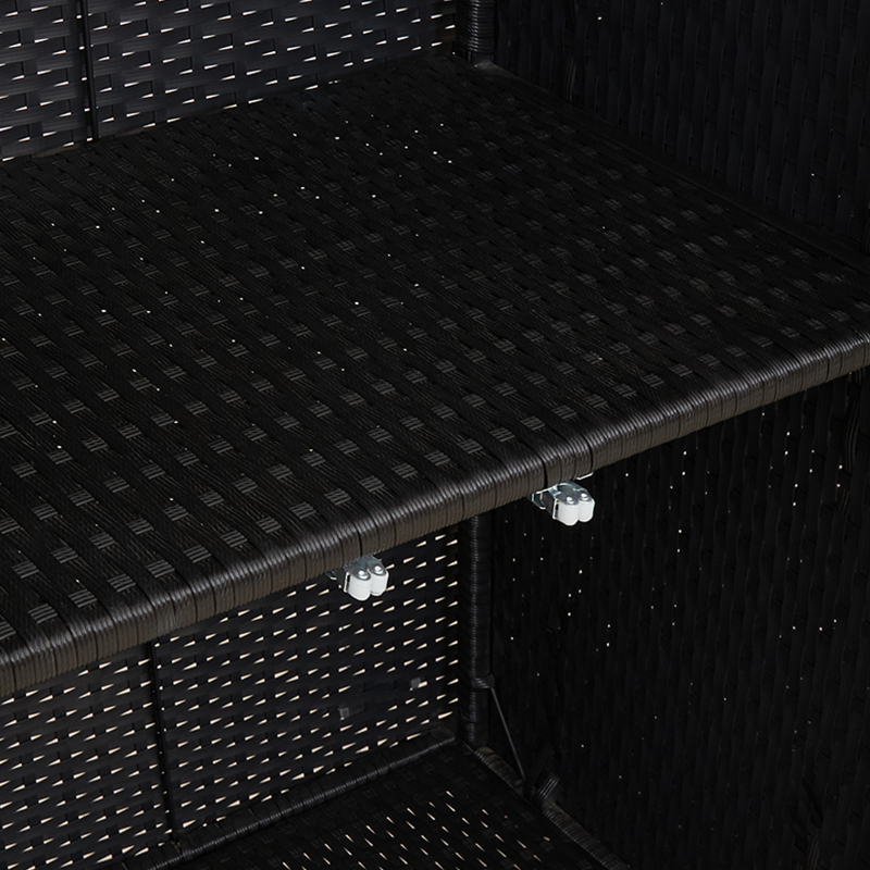 Aufbewahrungsschrank Schwarz 100x36x102 cm Rattan