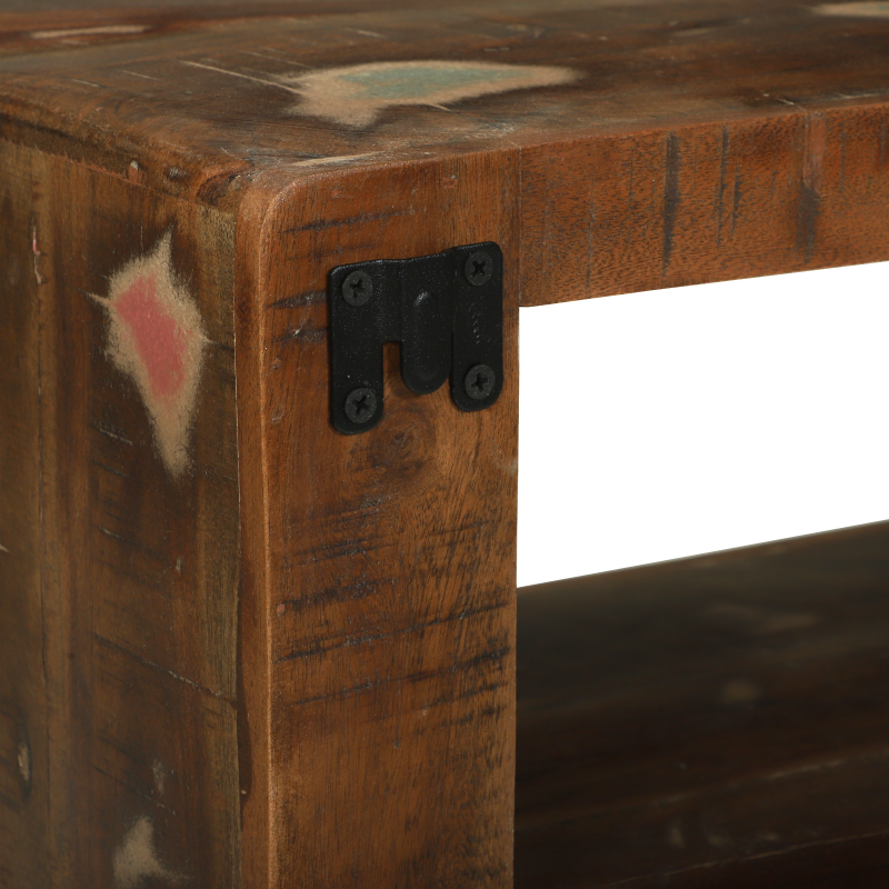 TV-Schrank Multicolor 80x30x25 cm Massivholz Recycled