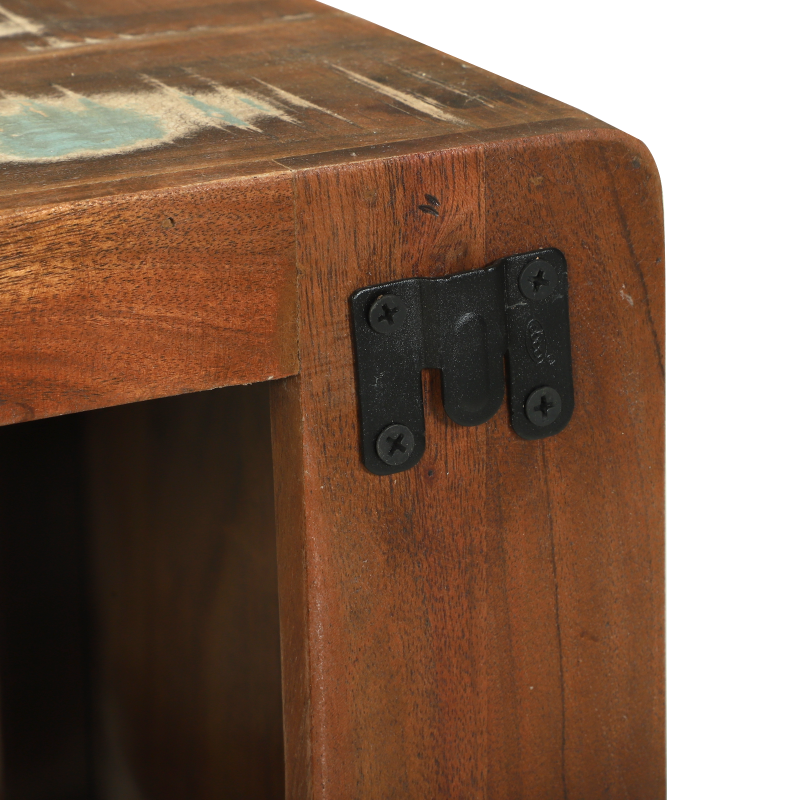 Medienaufbewahrungsschrank Buntes wiederverwertetes Holz