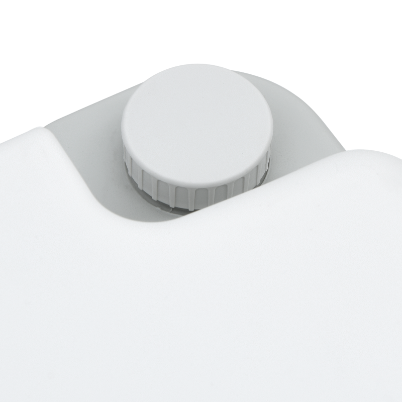 Tragbare Toilette in Grau und Weiß aus Kunststoff, 10 L