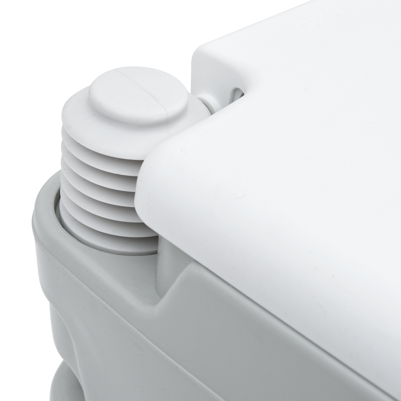 Tragbare Toilette in Grau und Weiß aus Kunststoff, 10 L