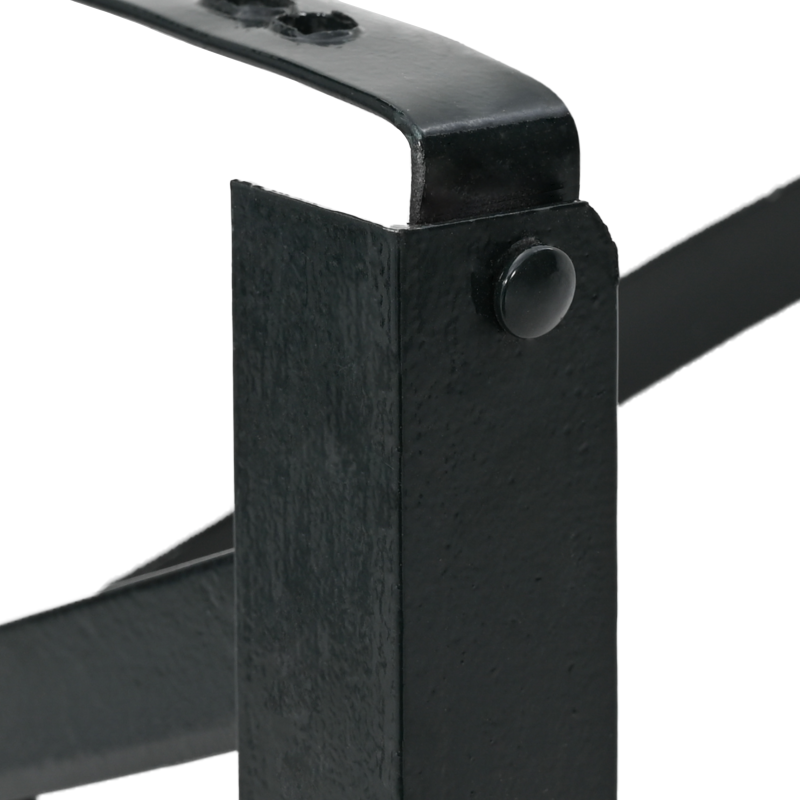 Bier Tischbeine 2 Stück Klappbar Schwarz Pulverbeschichteter Stahl