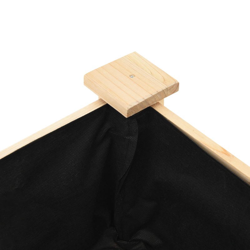 Gartenpflanzer mit Regal 90x90x76 cm aus massivem Kiefernholz