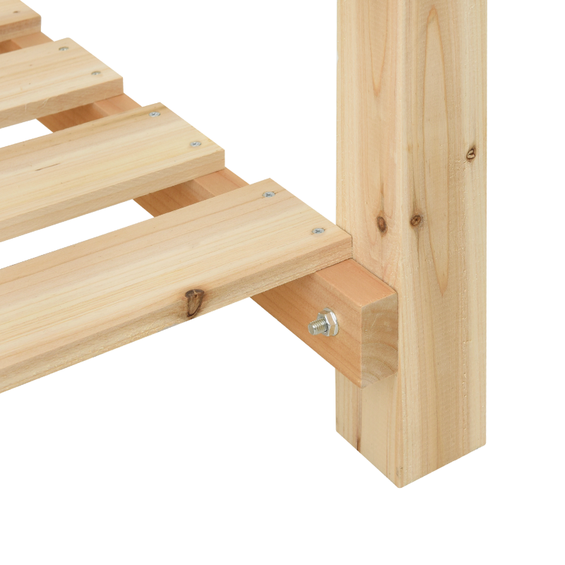 Gartenpflanzer mit Regal 90x90x76 cm aus massivem Kiefernholz