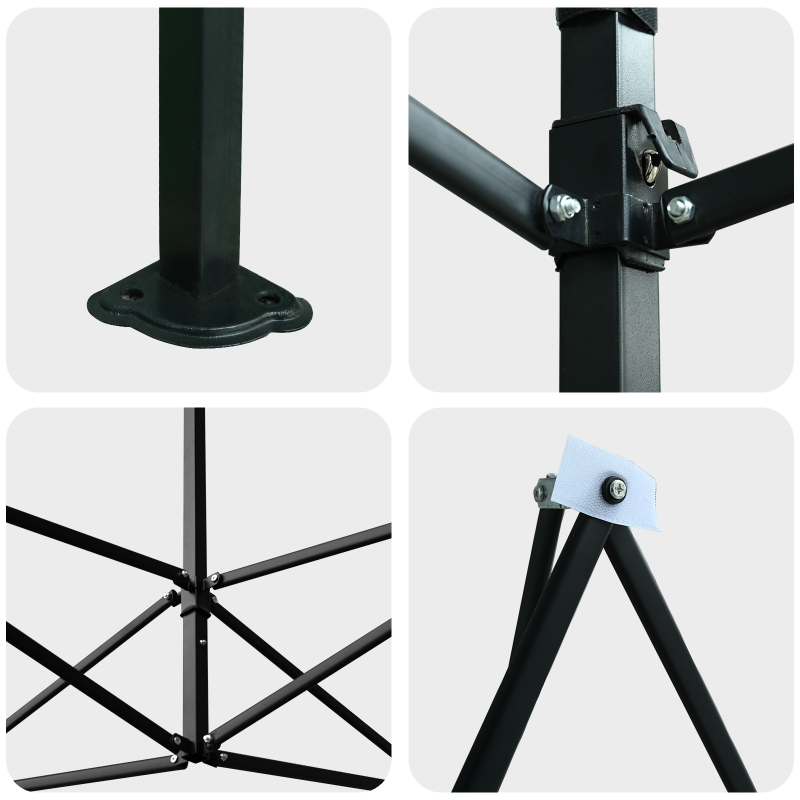 Gehege-Gewächshaus mit Pop-up-Rahmen Grün 580x290x315 cm Stahl