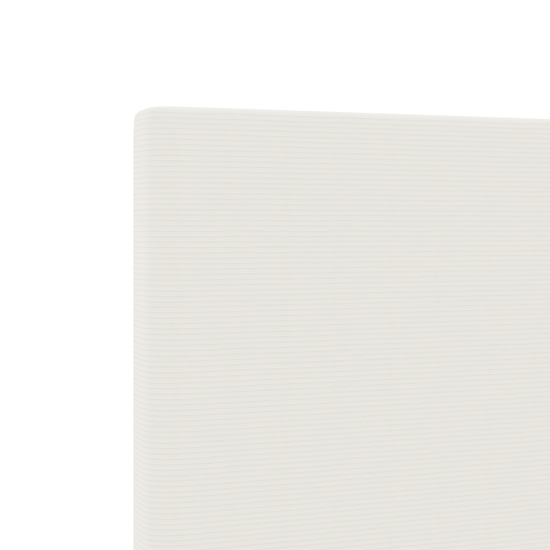 Kopfteil Schlichtes Design Creme 200 cm Cord-Stoff