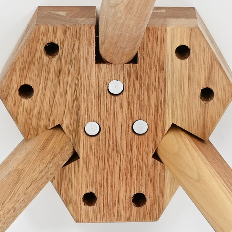 Couchtischset aus massivem Walnuss- und Spanholz