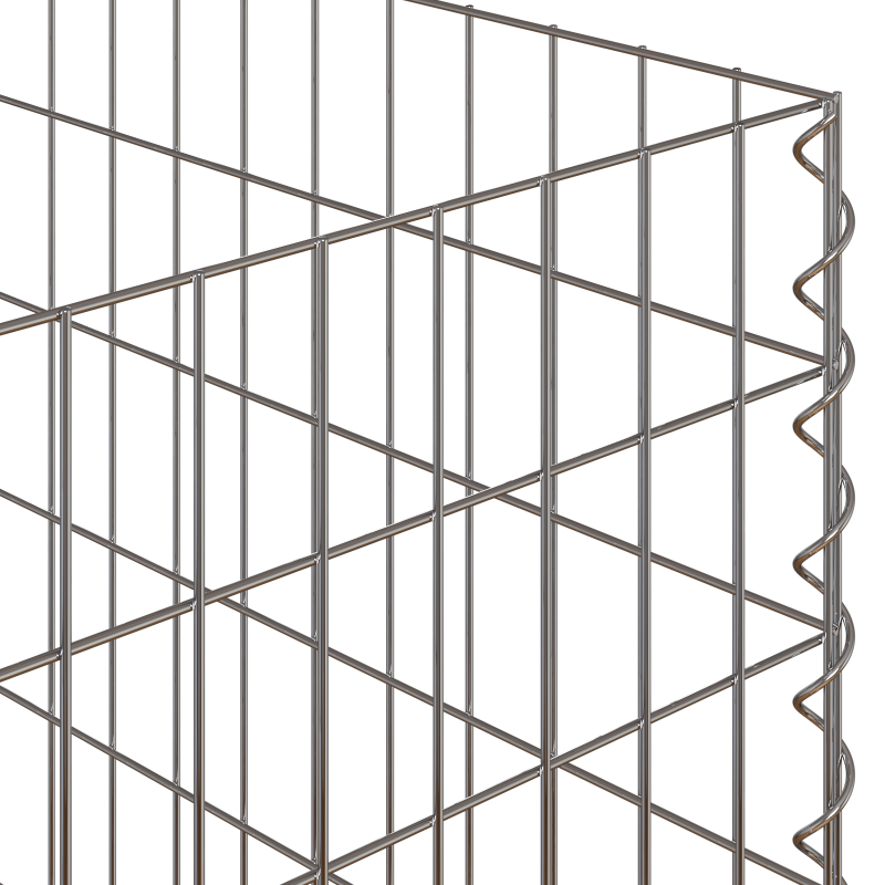 Gartenkomposter 50x50x50 cm aus verzinktem Stahl Quadrat