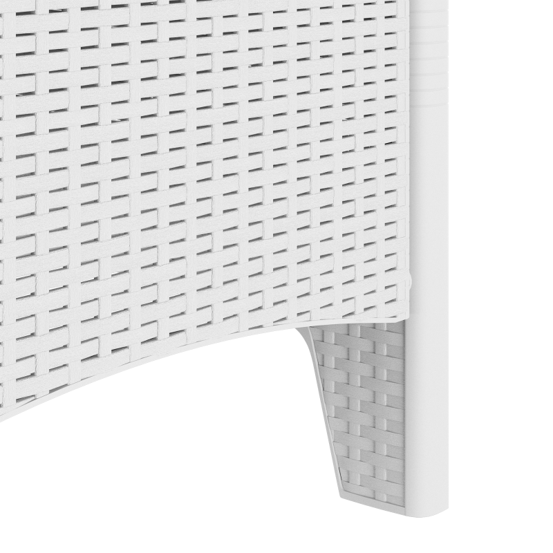 Gartenstühle mit Kissen 2 Stück Weiß Poly Rattan