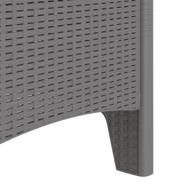 Gartenstühle mit Kissen 2 Stück Hellgrau Poly-Rattan