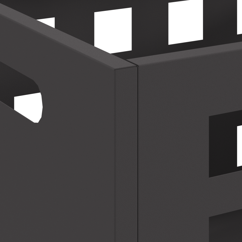 Feuerstelle Rechteckig Schwarz 50x30x40 cm Stahl