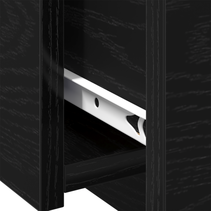 Couchtisch Schwarz Eiche 90x60x31 cm Holzwerkstoff