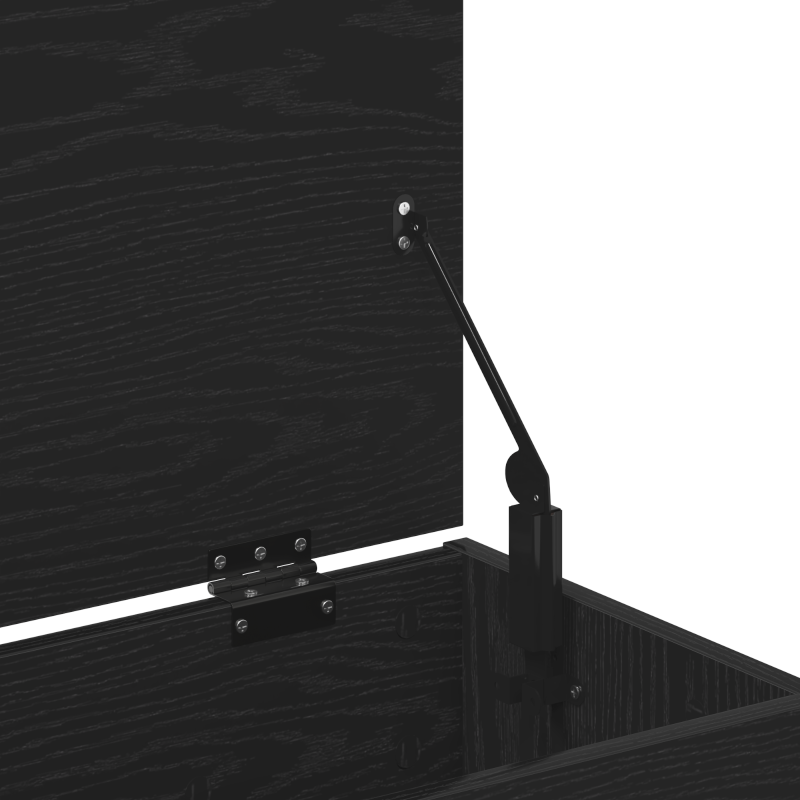 Sitzbank Schwarz Eiche 60x30x45 cm Holzwerkstoff