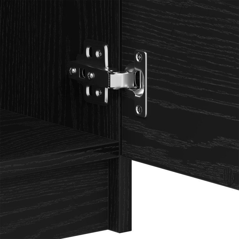 Couchtisch Schwarzes Eichenholz 50x50x36 cm ausWerkstoff