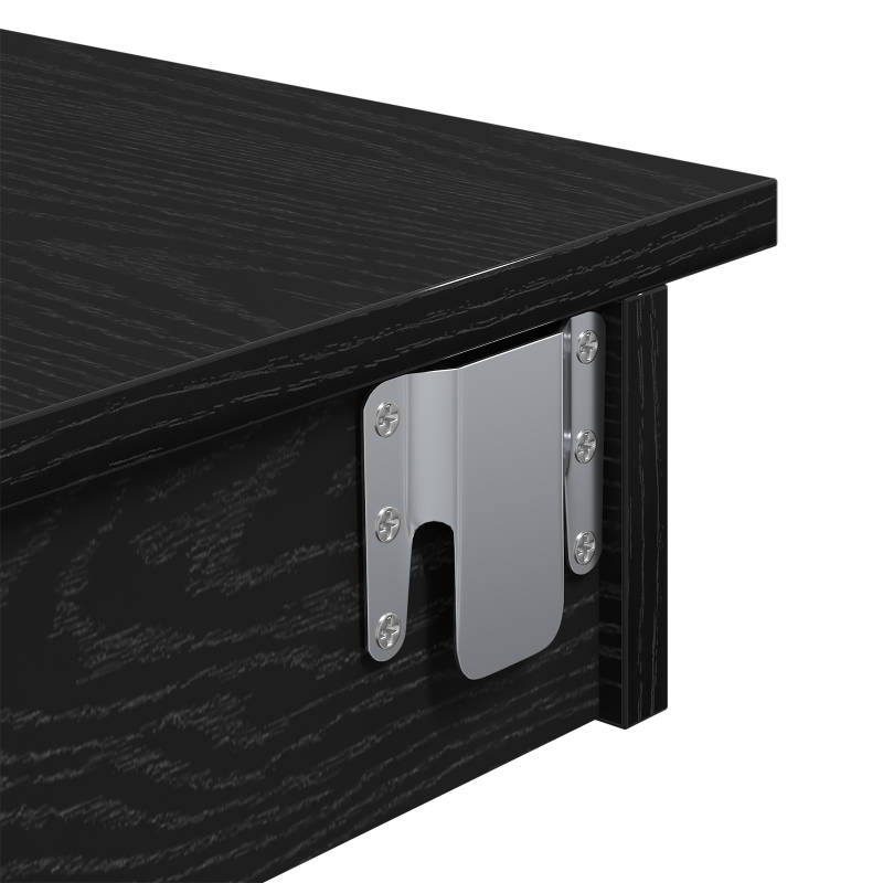 Wand-Bar-Tisch - Schwarzes Eichenholz - 102x55x103,5 cm - Aus Holzwerkstoff gefertigt