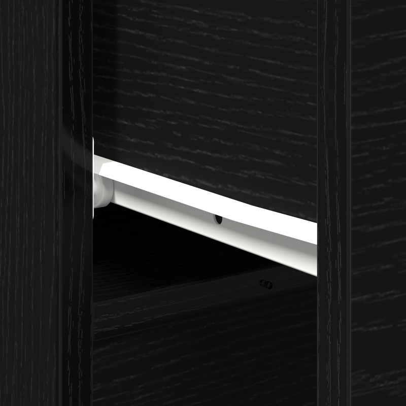 Schwarzer Eichen-Sideboard 30x30x70 cm Aus Holzwerkstoff