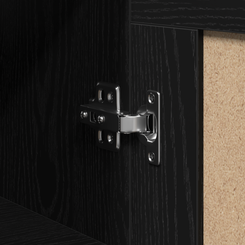 Highboard Schwarze Eiche 69,5x34x90 cm Nachbildungsstoff