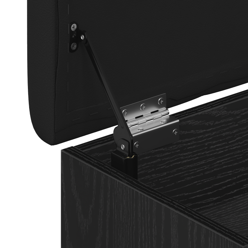 Aufbewahrungsbank Schwarz Eiche 60x40x45 cm Holzwerkstoff