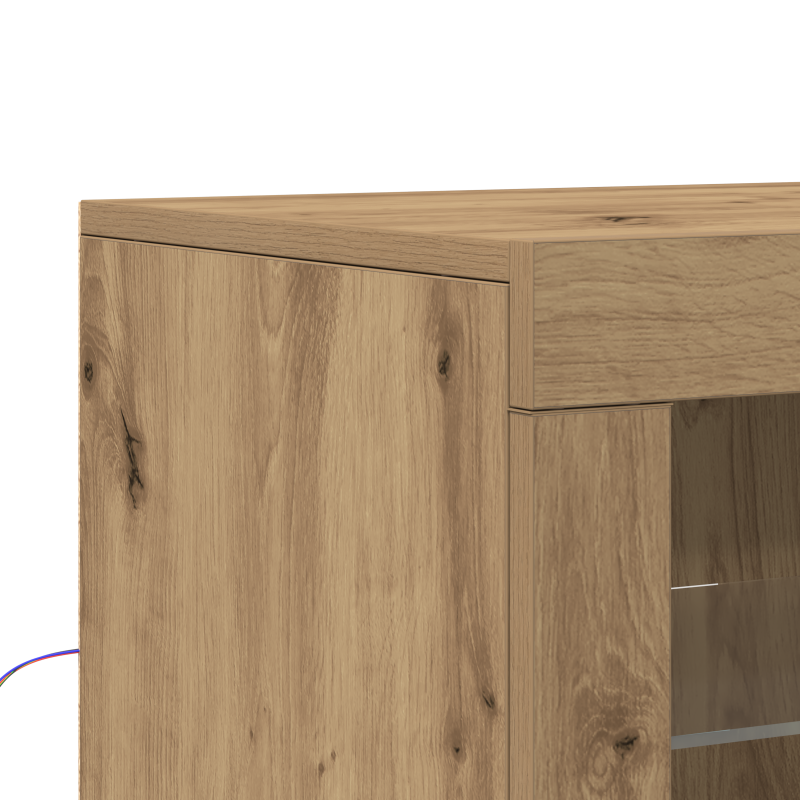 Sideboard mit LED-Lichtern Artisan Eiche 41x37x67 cm