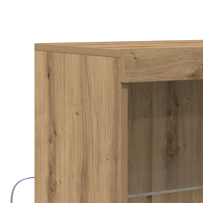 Sideboard mit LED-Lichtern Artisan Eiche 60x37x100 cm