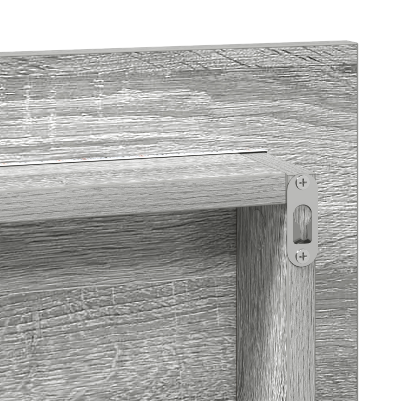 Badezimmer-Spiegelschrank mit LED Licht Grau Sonoma 80x37 cm